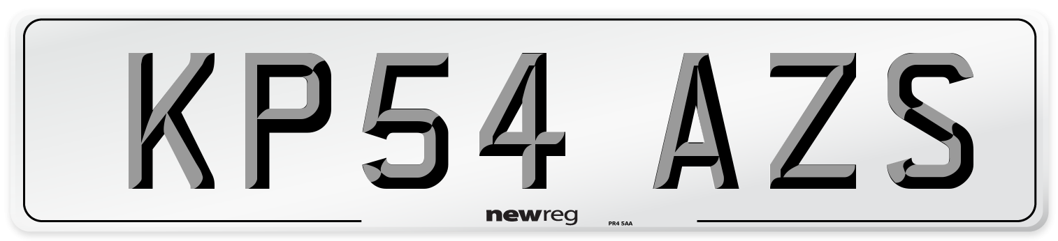 KP54 AZS Number Plate from New Reg